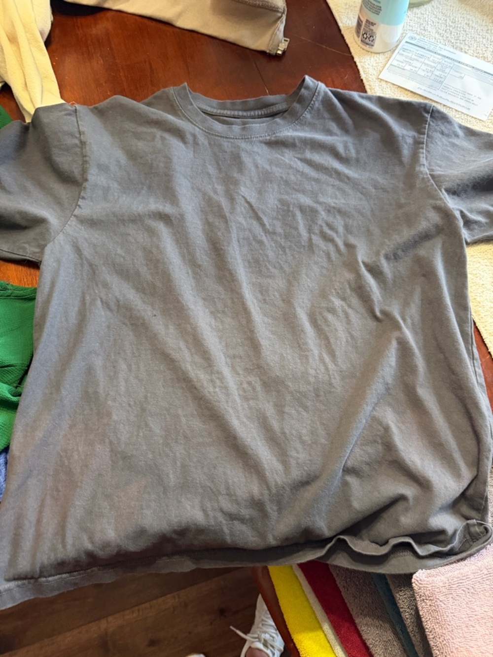 Plain Crewneck Tee in Slate Gray